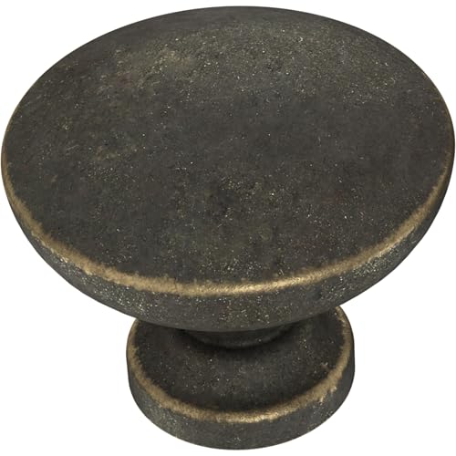 Franklin Brass Flat Top Round Kitchen Cabinet Knobs or Drawer Knobs 1-3/16" (30mm), 10-Pack Warm Chestnut Cabinet Hardware P29523K-WCN-B