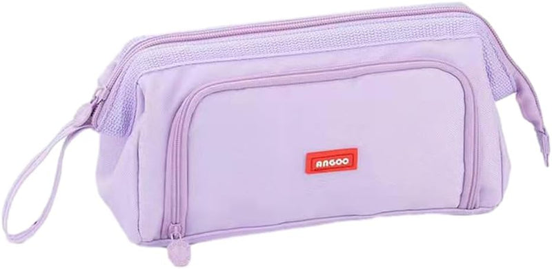 HVOMO Pencil Case Large Capacity Pencil Pouch Handheld Pen Bag Cosmetic Portable Gift for Office School Teen Girl Boy Men Women Adult - Purple
