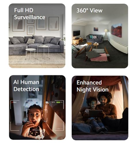 Xiaomi MI Wireless Home Security Camera 2i 2022 Edition | Full HD Picture | 360 View | 2MP | AI Powered Motion Detection | Enhanced Night Vision| Talk Back Feature (2 Way Calling), 1080p, White