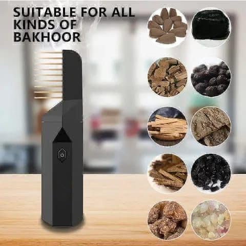 YU WELL Upgraded 2 in 1 Electric Comb Bakhoor Incense Burner Arabic Aroma Diffuser Mini USB Rechargeable for Personal Hair care Home Office & Car (PINK)