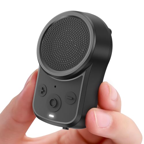 VkingMoR Wearable Wireless Speaker (Updated Version), Clip-On Wireless Pro Water-Resistant Portable Speaker (Non-Magnetic) Outdoor Black