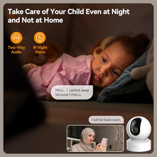 Imou 4MP Camera for Home, WIFI Camera Indoor, 360° Security Camera, CCTV Camera for Home, HD Baby Monitor, Indoor Camera for Pet with IR Night Vision, Two-Way Audio, Motion Detection, Work with Alexa