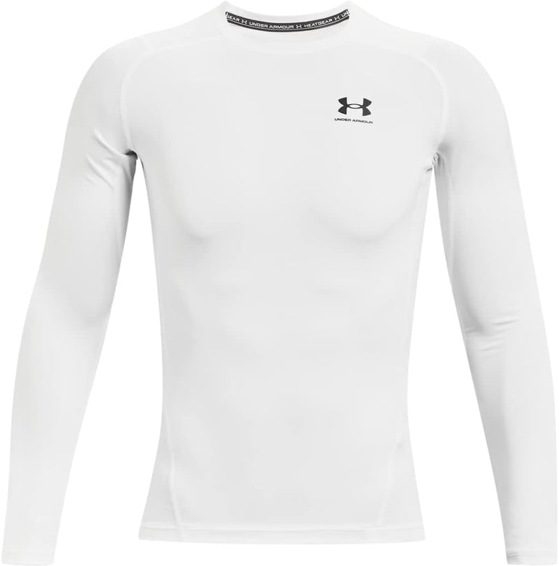 mens Heatgear Armour Long Sleeve Compression T-shirt (pack of 1) - White / / Black