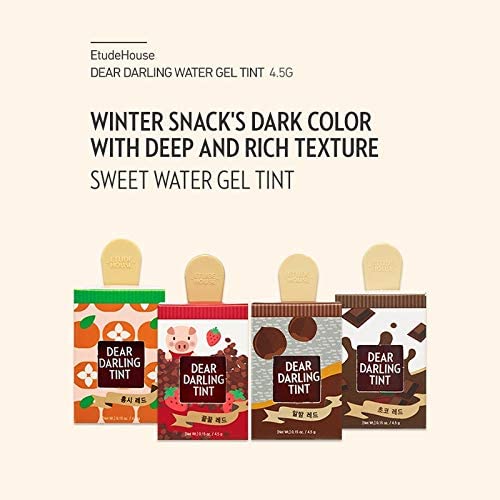 Etude House Dear Darling Water Gel Tint #16 Pk004 Ice Cream, 4.5G, Pk004 Red Bean Red