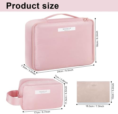 Queboom Travel Makeup Bag Cosmetic Bag Makeup Bag Toiletry bag for women and girls