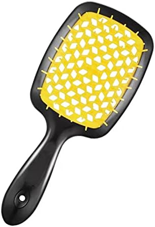 ALANX Detangler Hairbrush ï¼ŒMassage Curl Combï¼ŒDetangling Hair Brush for Women, Girls and Kids for Wet, Dryï¼ŒFine, Curly, Thick and Long Hair (WHITE/YELLOW)
