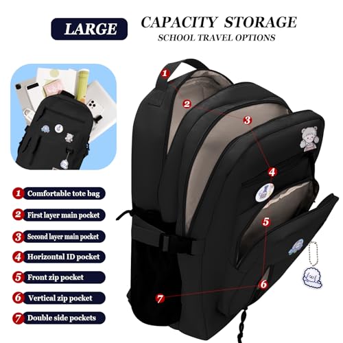 School Bag for Girls,Cute Aesthetic Backpacks, Girls Casual Daypacks,School Backpack Teen Lightweight College Daypack for Teens Girls Women Students