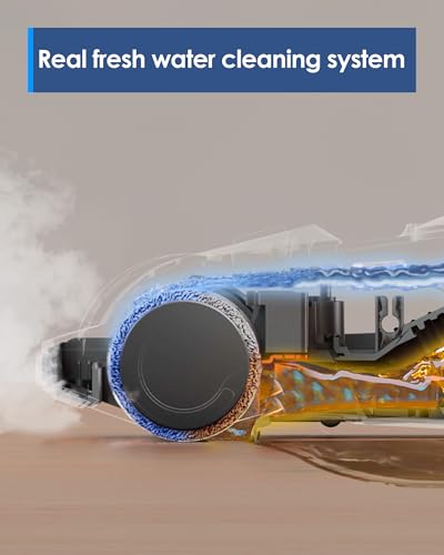 Tineco iFloor 5 steam All-in-One Wet Dry Vacuum Cleaner, Wood Floor Steam Vacuum, Ideal for Sticky Dirts, 248℉ High Temperature Steam, Self Cleaning with Steam