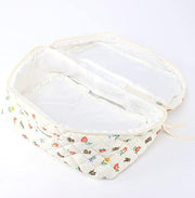 Juoxeepy Cotton Makeup Bag Large Travel Cosmetic Bag Quilted Cosmetic Pouch Coquette Aesthetic Floral Toiletry Bag, A-White, 10x5.9x5.3in