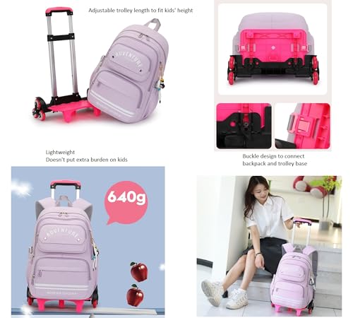 ETAISHOW girls Rolling Backpack Rolling backpack