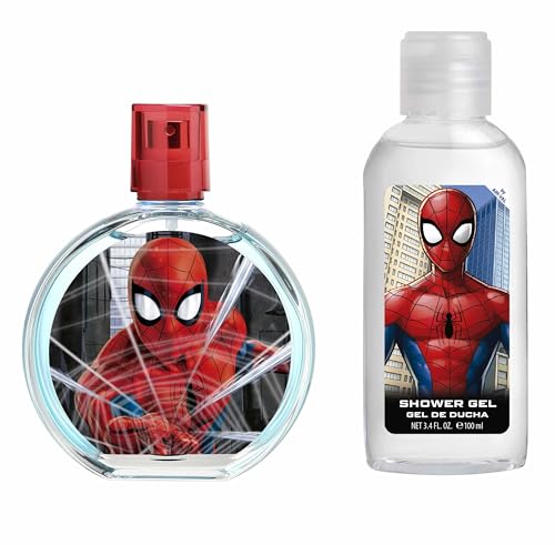 Marvel Air-Val Spider-Man Toiletry Bag For Children - Eau De Toilette Perfume, 100 ML + Shower Gel, 60 ML