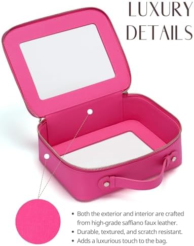 Small Cosmetic Bag for Purse Mini Makeup Bag for School Cute Clear Make Up Pouch for Travel Tiny Leather White Make Up Organizer Case for Backpack Toiletry Bag Waterproof Square Pouch with Zipper