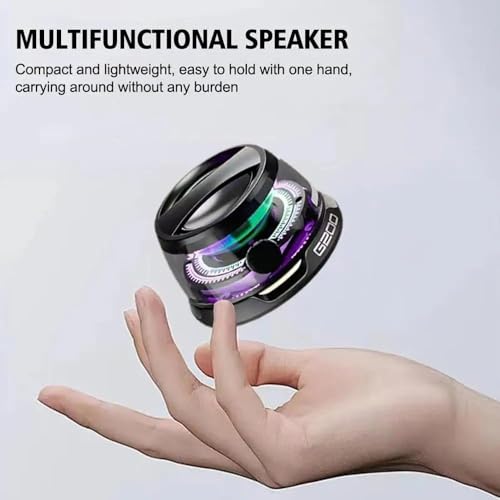 Multifunctional Magnetic Bluetooth Speaker, Magnetic Bluetooth Speaker G200, Magnetic Mini Bluetooth Speaker, G200 Small Wireless Conduction Speaker, Magnetic G200 Speaker (Black)