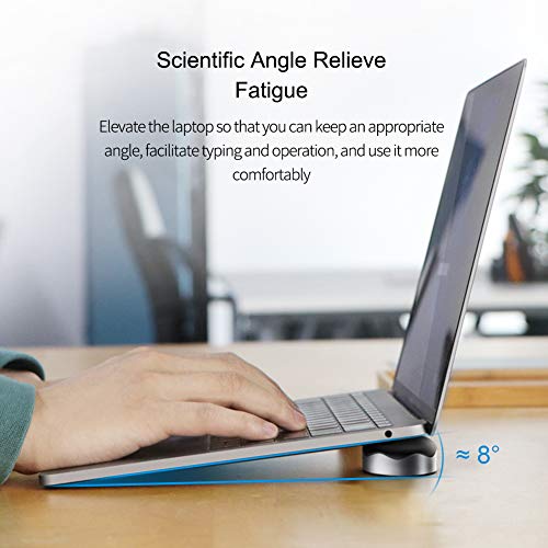 Hagibis Laptop Cooling Pad, Ergonomic Laptop Stand Small Invisible Cooler Ball Portable Magnetic Foot Heat for MacBook Pro Computer (Grey)