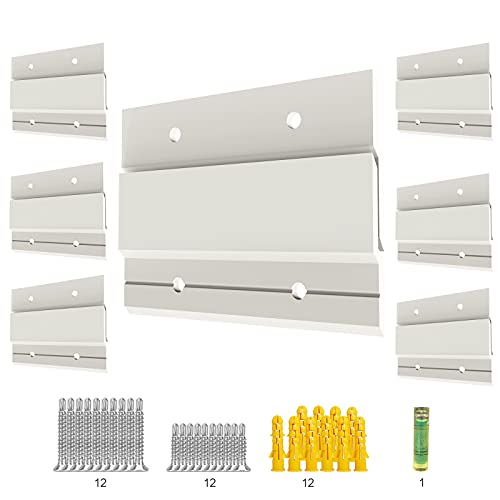 Z-Clamps, Used to Hang French Splint Picture Hanger Hardware kit, Wall Bracket Interlocking Wall Bracket Hardware kit, Used to Hang Mirrors, Panels, Shelves, headboards, Art Frames. (4" (6Pairs))