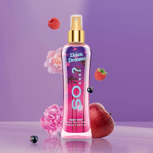 So?? Summer Escapes Ibiza Dreams Body Mist for Women ??Luxuriously Long-Lasting Fragrance Spray with Exotic, Sun-Kissed Notes, Capturing the Essence of a Tropical Getaway, 200ml