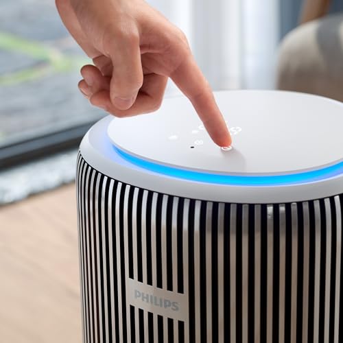 Philips Smart Air Purifier PureProtect 3200 Series - 135 m2, HEPA, Active Carbon, 5 Speeds, Sleep Mode, Child Lock, Connected to Smart Phones, Silver/White - AC3220/10