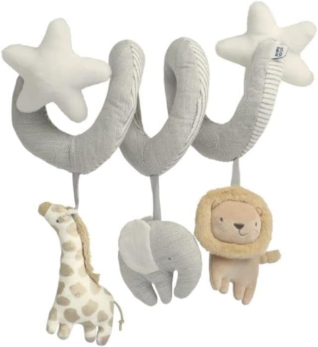 Mamas & Papas Welcome to the World Spiral Activity Toy Baby/Toddler Travel Spiral Activity Toy, Giraffe/Elephant/Lion