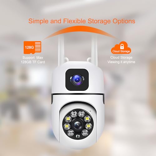 RUBO Safe Live CameraDual-Lens Indoor Camera, 2MP 360° Dual Lens Smart Security Camera, WiFi Wireless Indoor Security CameraMotion Tracking, Dual-Screen Display/Audio, Phone Alerts