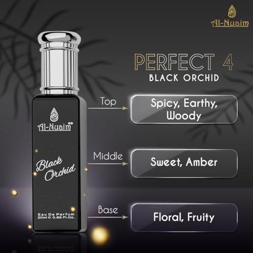 Al Nuaim Elite 4 EDP Gift Set For Men & Women (4 X 20ml) | Le Blanc London | Erba Pura | Red Vanilla | 8PM | Long Lasting Fragrance (Pack of 4)