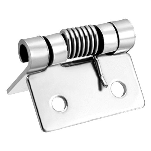 uxcell sourcing map Self Closing Spring Hinge 0.98" Stainless Steel Brushed DIY Hardware for Door Cabinet Small Box 5pcs Per Pack