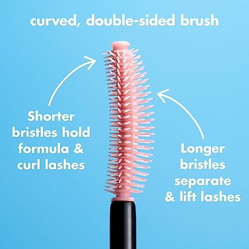e.l.f. Lash 'N Roll Mascara, Curling Mascara for Visibly Lifted Eyelashes, Lifts and Separates Eyelashes. Long-Lasting Formula, Vegan & Cruelty-Free, Black, 9.2 g