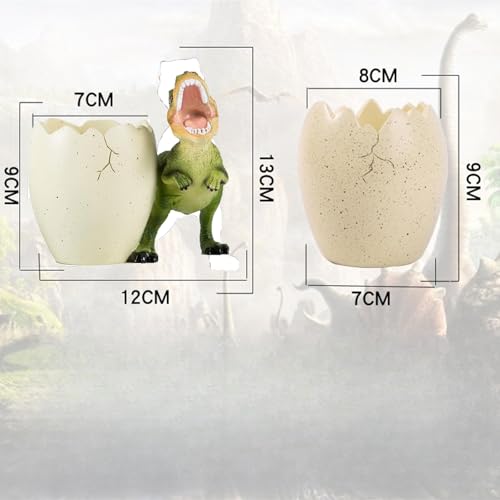 THE WHITE SHOP Dinosaur Pen Holder for Desk, Pencil Holder, Cute Fashion Desk Organizers and Accessories, Office Supplies Idea for Women and Kids(Green)