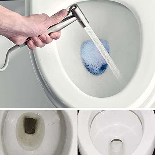 ECVV Stainless Steel Handheld Bidet Sprayer for Toilet Cloth Bathroom Diaper Self Cleaning Shattaf Set with adjustable water Pressure Control