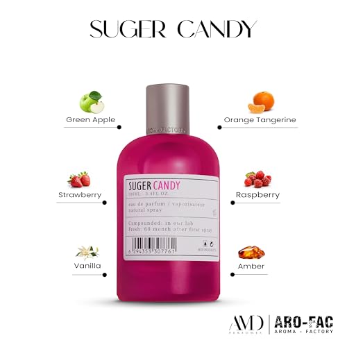 ARO FAC By AMD Perfumes Suger Candy Perfume for Women - Gift for Womens - Long Lasting Women's Fragrances with Blend of Green Apple and Orange Tangerine Eau de Parfum EDP 100ml