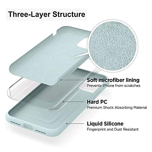 Fix Fame iPhone 12 Pro case Premium Soft Liquid Silicone cover Full Body Protection Anti-Scratch Shockproof Drop Protection Slim Rubber Bumper Cases (Blue)