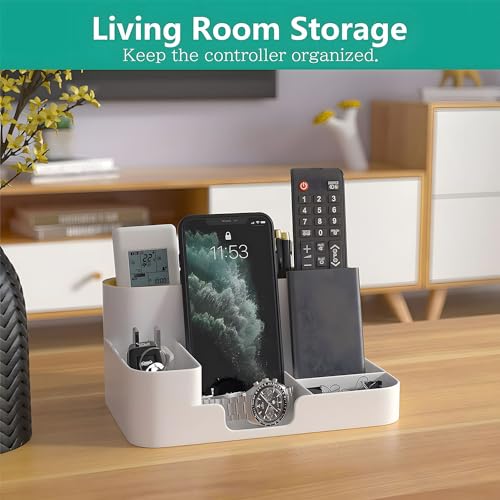 Aputue Modern Desk Organizer, Supplies Organizer with Pencil Holders, Sticky Note Tray, Office Stationery Desktop Organizer, Paperclip Storage and Office Accessories, Pen Organizer for Desk