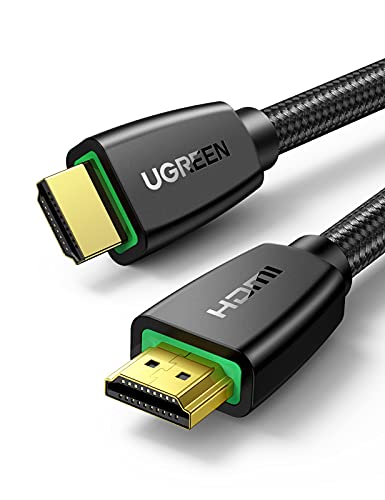 UGREEN HDMI Cable 4K 2M HDMI 2.0 18Gbps High-Speed 4K@60Hz Video Wire Ultra HD 3D 4K Cord Braided Compatible with MacBook Pro UHD TV Nintendo Switch Xbox Playstation PS5/4 PC Laptop