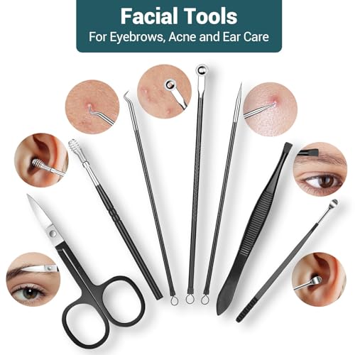TERRIFI Manicure Set, 18 Pieces Nail Clippers Pedicure Kit, Stainless Steel Nail Set, Gift Box for Men Women