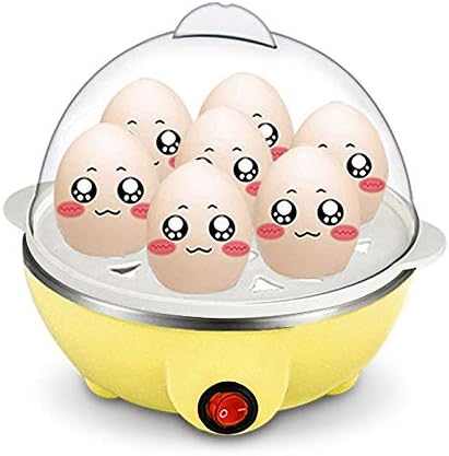 TimiTech Electric Egg Cooker Boiler Maker Soft, Medium or Hard Boil, 7 Egg Capacity noise free technology Automatic Shut Off, white with egg slicer included