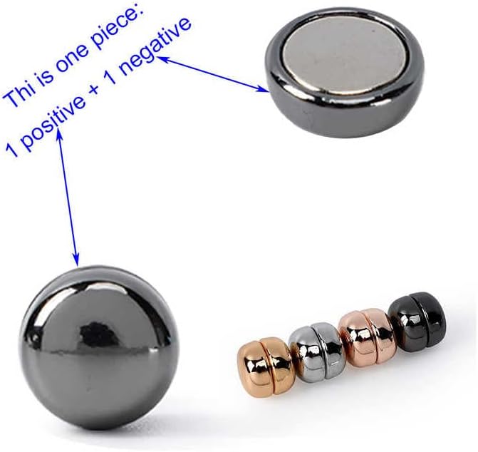 Women's Hijab Accessories and Scarf Pins, No Snag Hijab Magnets, Round Shape, Set of 4, Hijab Pins with the Strongest Commercial Strength