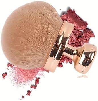 Purfex Makeup Bursh for Body-Extra Large Self Tanner for Bronzer& Full-Body Blending,Wide-Headed Kabuki Brush with Ergonomic Handle For Even Coverage (Golden)