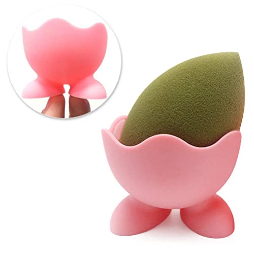SYOSI Pink Silicone Makeup Sponge Holder & Drying Case, 2 Pack Beauty Storage for Women & Girls, Perfect for Organizing Makeup Tools