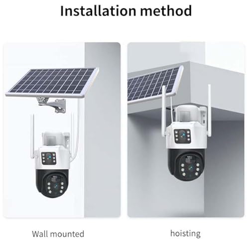 4G LTE Solar Battery Outdoor Camera – HD 4MP with Full-Color Night Vision | Motion Detection, Sound/Light Warning, IP66 Waterproof, Cloud & TF Card Storage