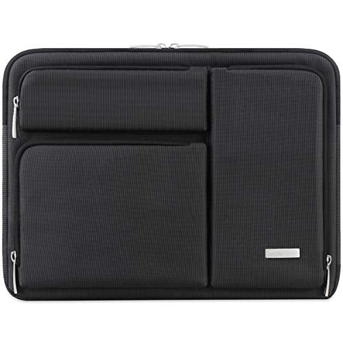 Lacdo 360° Protective Laptop Sleeve Case for 14 inch New MacBook Pro M4/M3/M2/M1 Chips Pro Max A3112 A3401 A3185 A2918 A2992 A2779 2024-2021, 13.8 inch Surface Laptop 7th Copilot+PC Computer Bag,Black