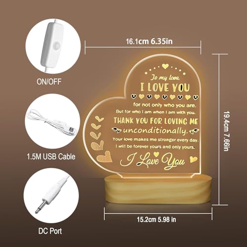 ANTOLE Valentine's Day Gifts for Wife,Romantic Bedroom Decor from Husband,Funny Wedding Birthday Valentine's Day Anniversary Present from Lover (A)