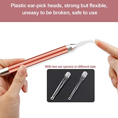 ametoys LED Light Ear Pick Ear Wax Removal Nose Clean Clip Baby Adults Ear Nose Clean Tweezers Remover Set