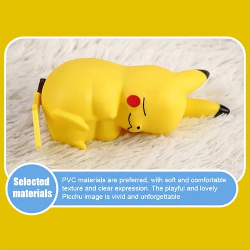 AMERTEER LED Night Light | Small and Cute Pokemon Bedside Table Lamp | Glowing Home Decoration Pika Amine Lamp | LED Silicone Desk Lamp | Perfect Christmas Gifts for Kids, Boys, Girls, Switch Control