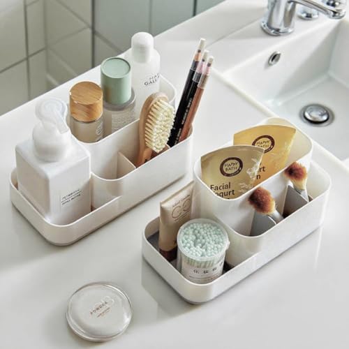 Toothbrush Holder for Bathroom, Bathroo,Countertop Organizer, 5 Slots Storage Organizer for Kitchen/Vanity/Office/Desk, Bathroom Accessories Storage for Toothpaste, Facial Cleanser, Comb, Razor