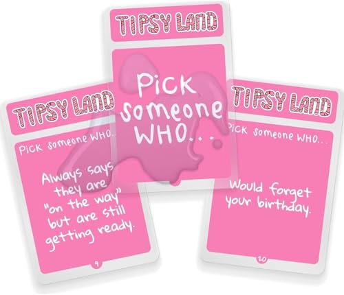 LUYAO 2024 Tipsyland Drinking Board Game for Adults, Interactive Girls Night Drinking Games, Funny Bachelorette Party Games, 2-8 Players