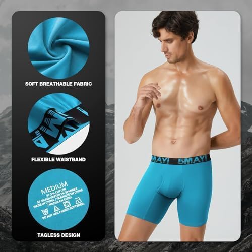 Natural Feelings Mens Boxer Shorts Soft Cotton Men Pack Breathable Mens Underwear Boxer Briefs