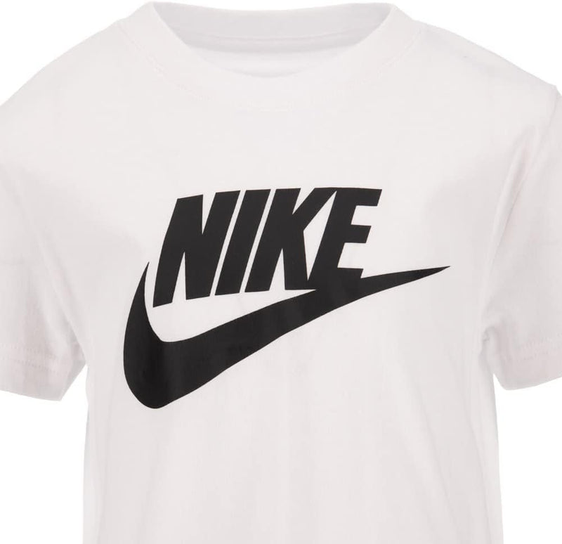 Nike Futura S/S Tee White, Child, T-Shirt White Logo Black