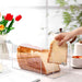 RimCereal Clear Bread Box Acrylic Bread Storage Container Display for Homemade Storage Bin for Kitchen Countertop, Muffins, Rolls Cake Food Party