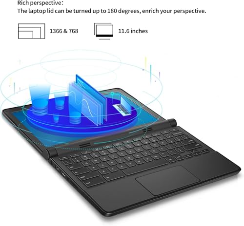 KJD Used Chromebook Laptop 11-3120 P22T 11.6 Inches Intel Celeron N2840 2.16GHz Processor 4GB RAM 16GB SSD Chrome OS PC Notebook Top Apperance Covered by Computer Skin with Charger (Upgraded)