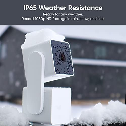WYZE Cam Pan v3 Indoor/Outdoor IP65 1080P 360° Pan/Tilt/Zoom Wi-Fi Smart Home Security Camera with Motion Tracking for Baby & Pet, Color Night Vision, Works with Alexa & Google Assistant, White