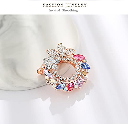 Rose Brooch Pin,Flower Brooch Pin for Women and Men, Floral Brooch Pin for Wedding, Party, Dress and Scarf,women crystal colorful wedding brooches pins girls fashion